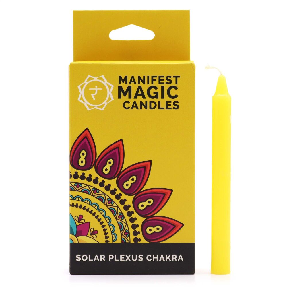 Solar Plexus Chakra Candles (Set of 12) : Ignite Your Willpower