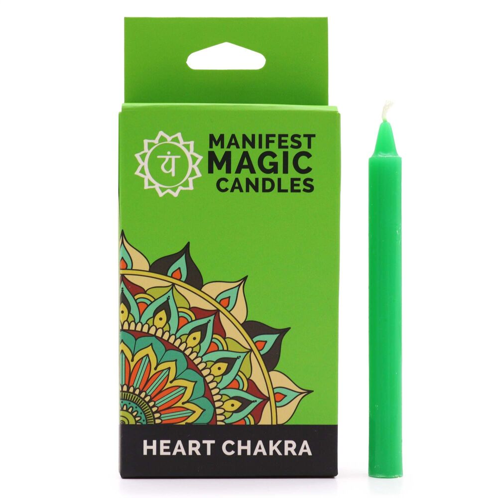 Heart Chakra Candles (Set of 12) : Open Your Heart & Cultivate Love