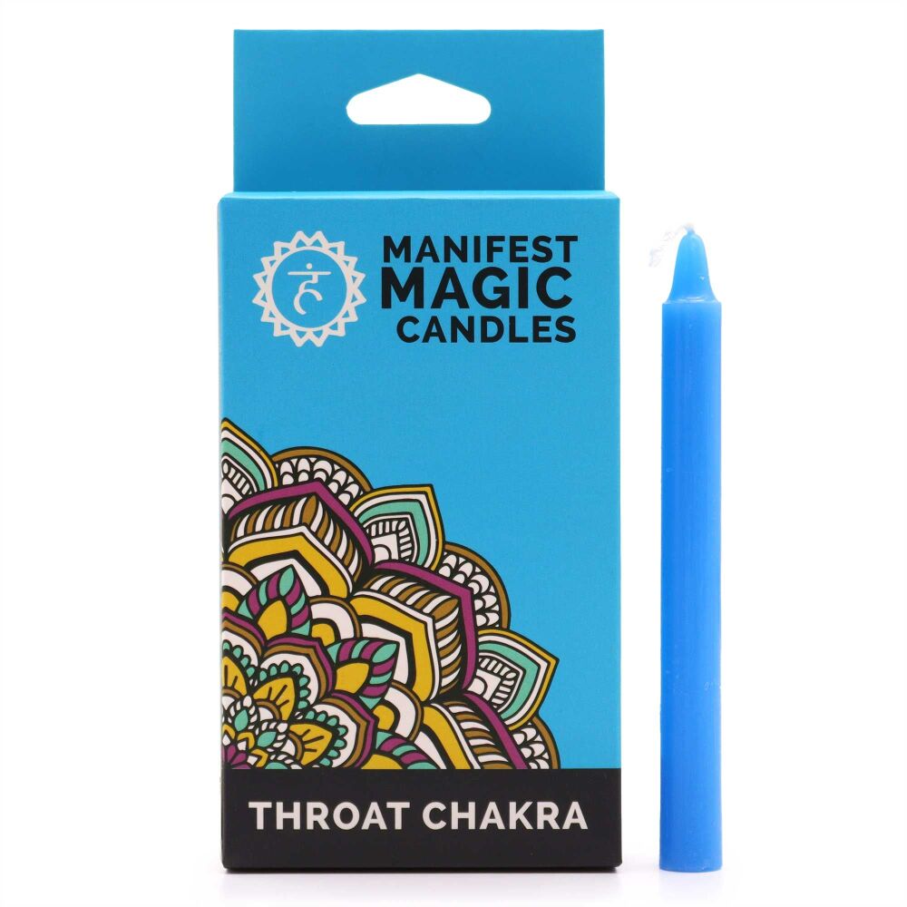 Throat Chakra Candles (Set of 12) : Communication, Voice & Expression