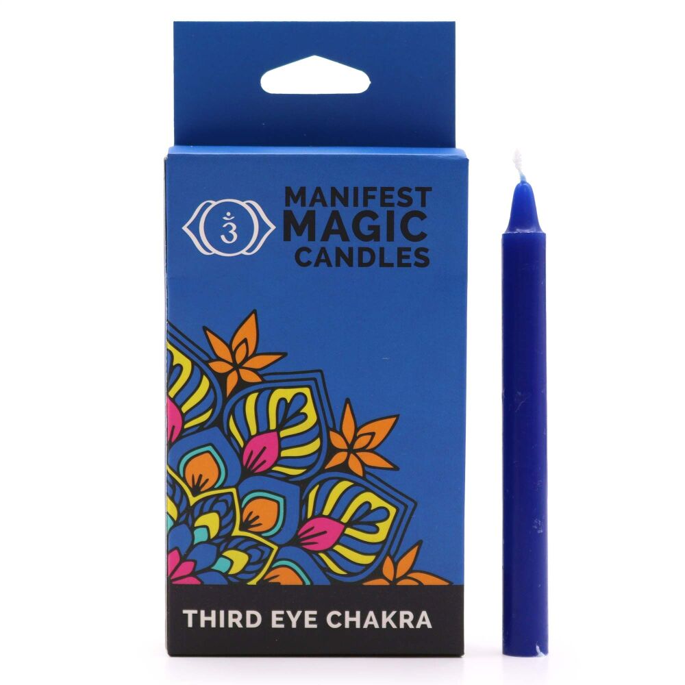 Third Eye Chakra Candles (Set of 12) : Awaken Intuition & Deepen Insight