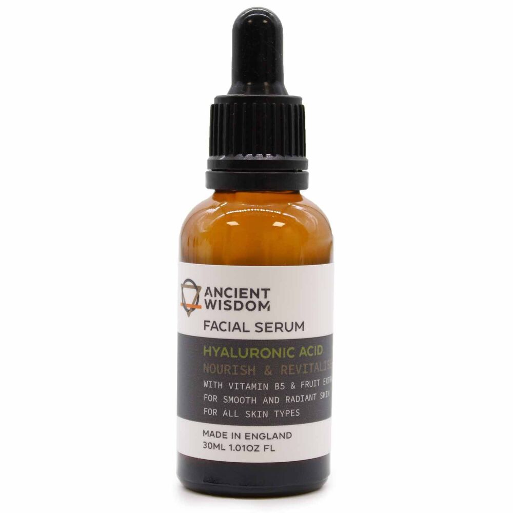 Hyaluronic Acid face Serum 30ml  by Ancient Wisdom -  Bright & Healthy