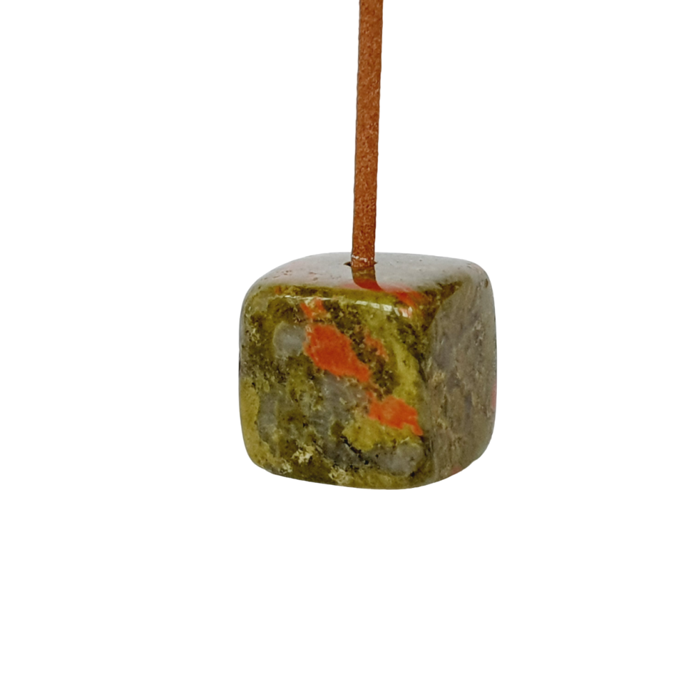 Square Unakite incense holder