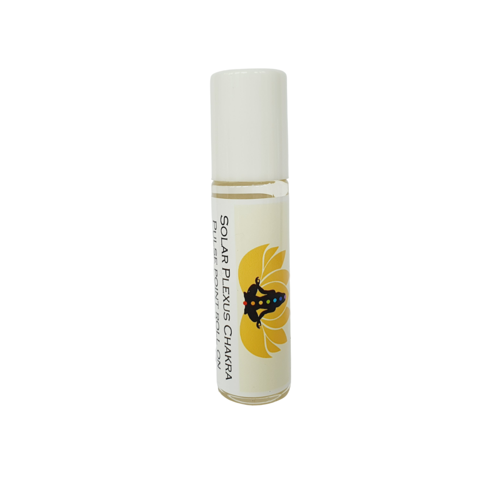 CHAKRA SOLAR PLEXUS PULSE POINT ROLL ON OIL - Lemon, Ginger, Black Pepper a