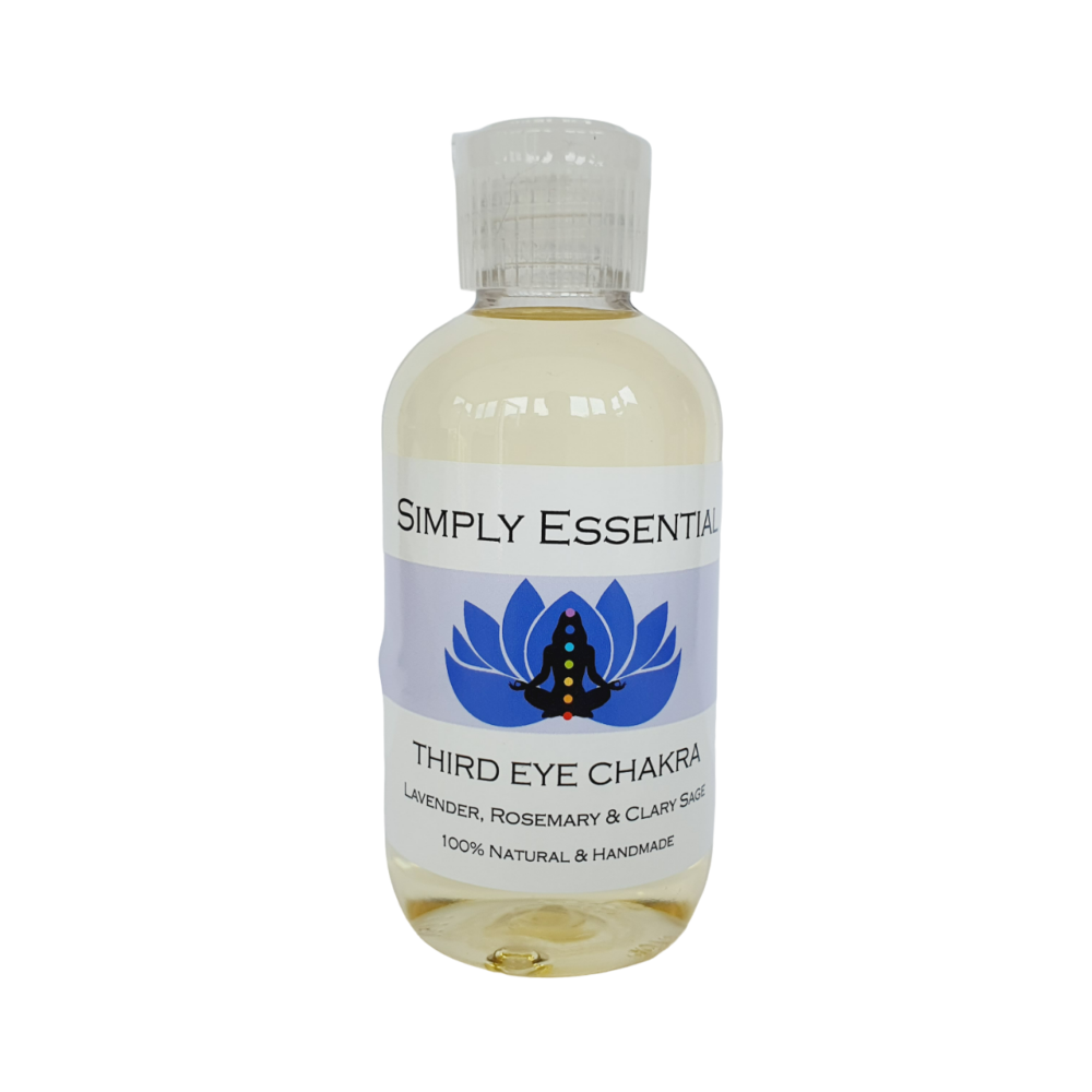 THIRD EYE CHAKRA MASSAGE OIL with Lavender, Rosemary and Clary Sage 100ml