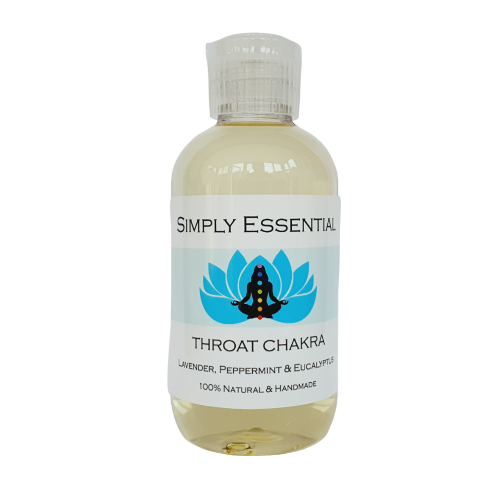 THROAT CHAKRA MASSAGE OIL with Lavender, Peppermint and Eucalyptus 100ml