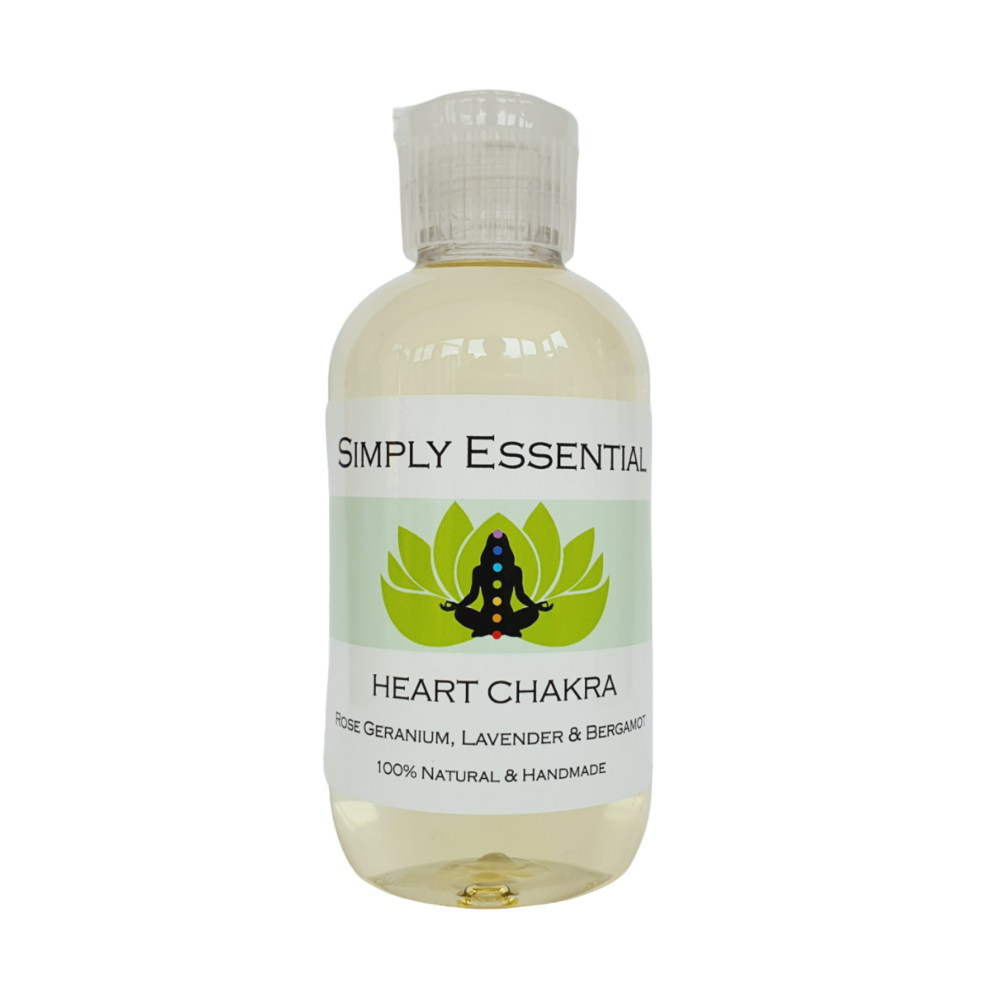 HEART CHAKRA MASSAGE OIL with Rose Geranium, Lavender and Bergamot 100ml