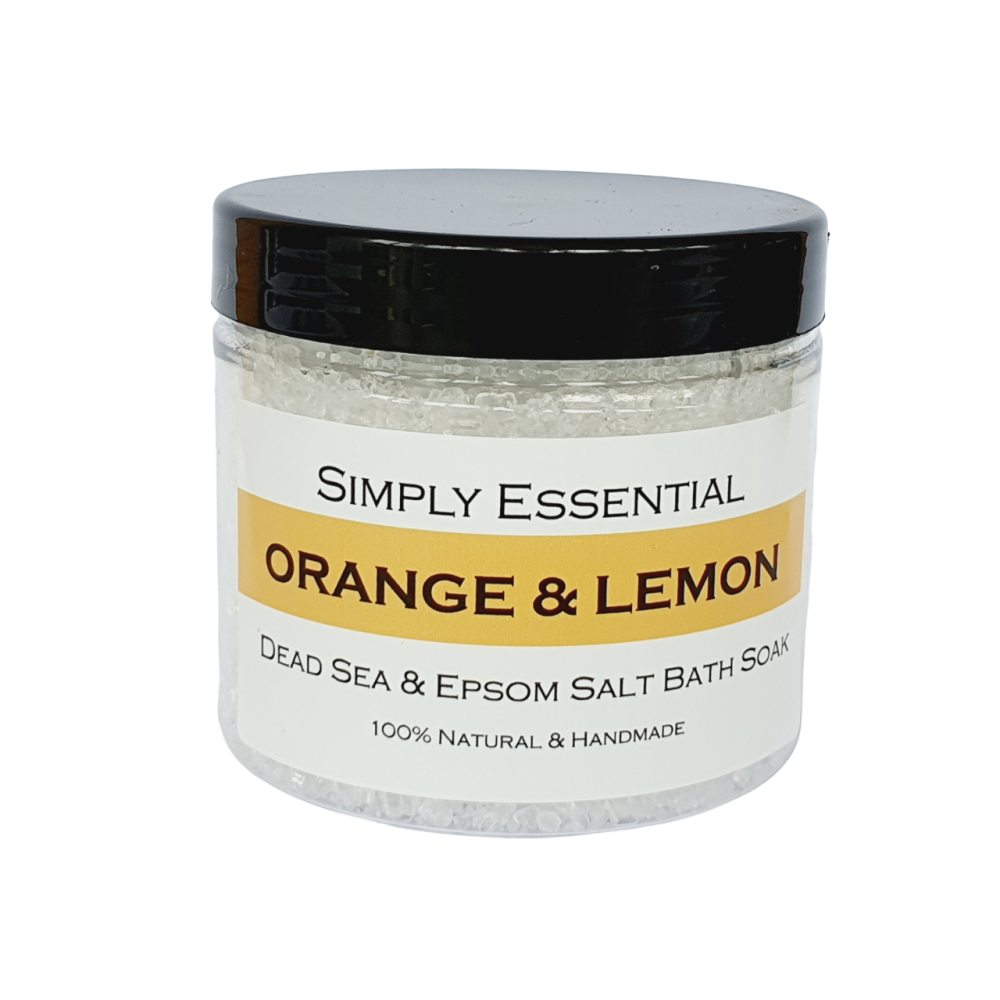 ORANGE & LEMON Bath Salts with Dead Sea & Epsom salts 225g