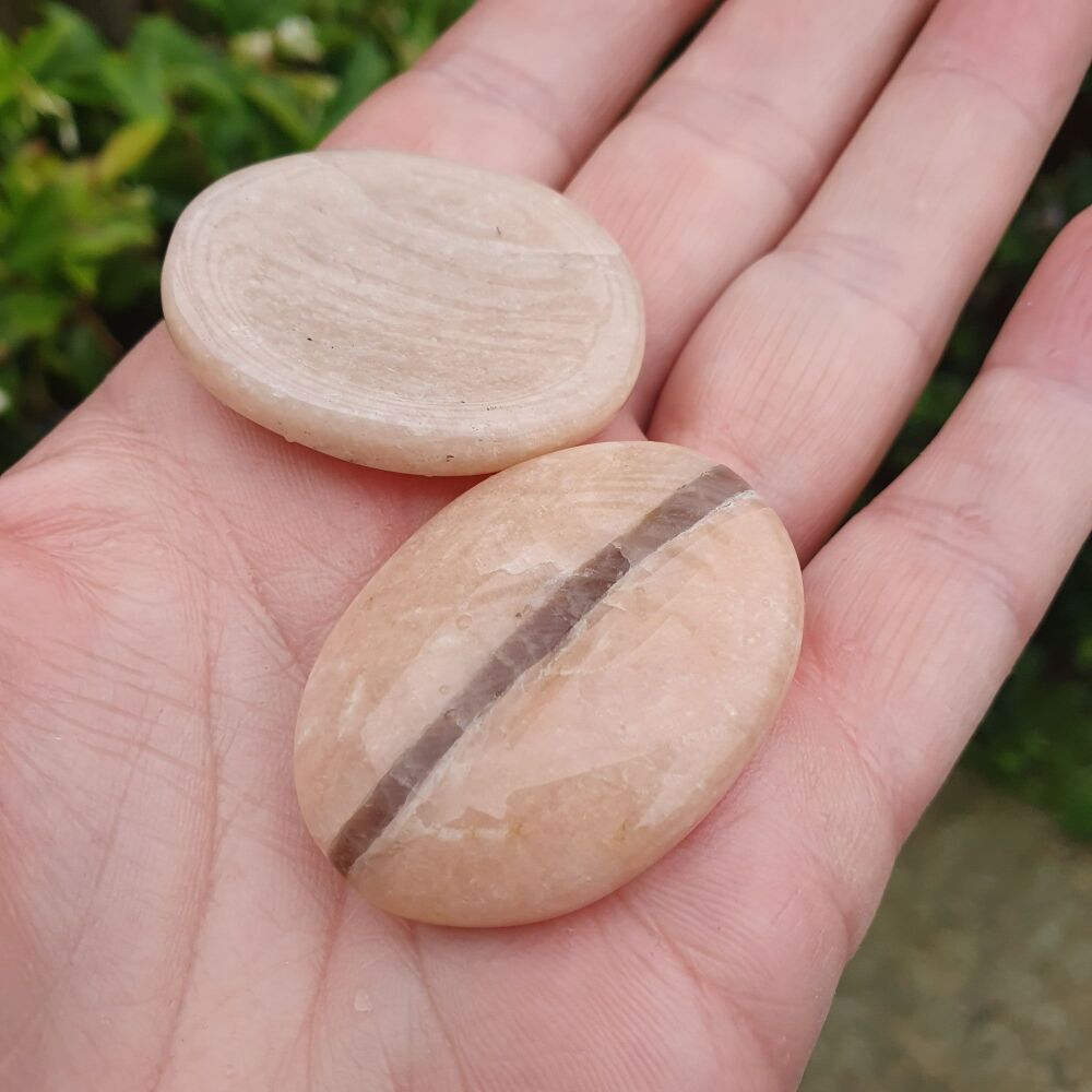 Moonstone Worry Stone: Embrace Serenity and Intuition
