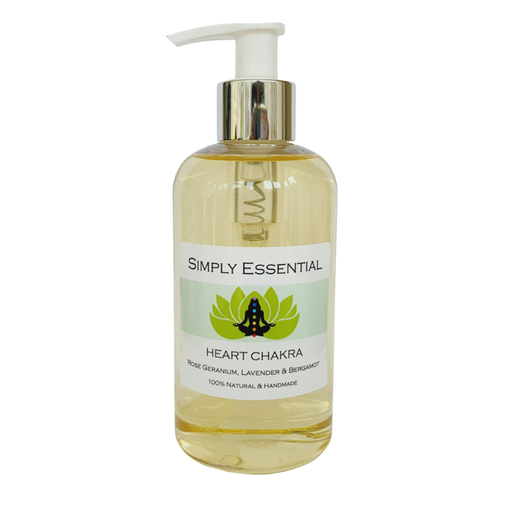 HEART CHAKRA MASSAGE OIL with Rose Geranium, Lavender and Bergamot 250ml