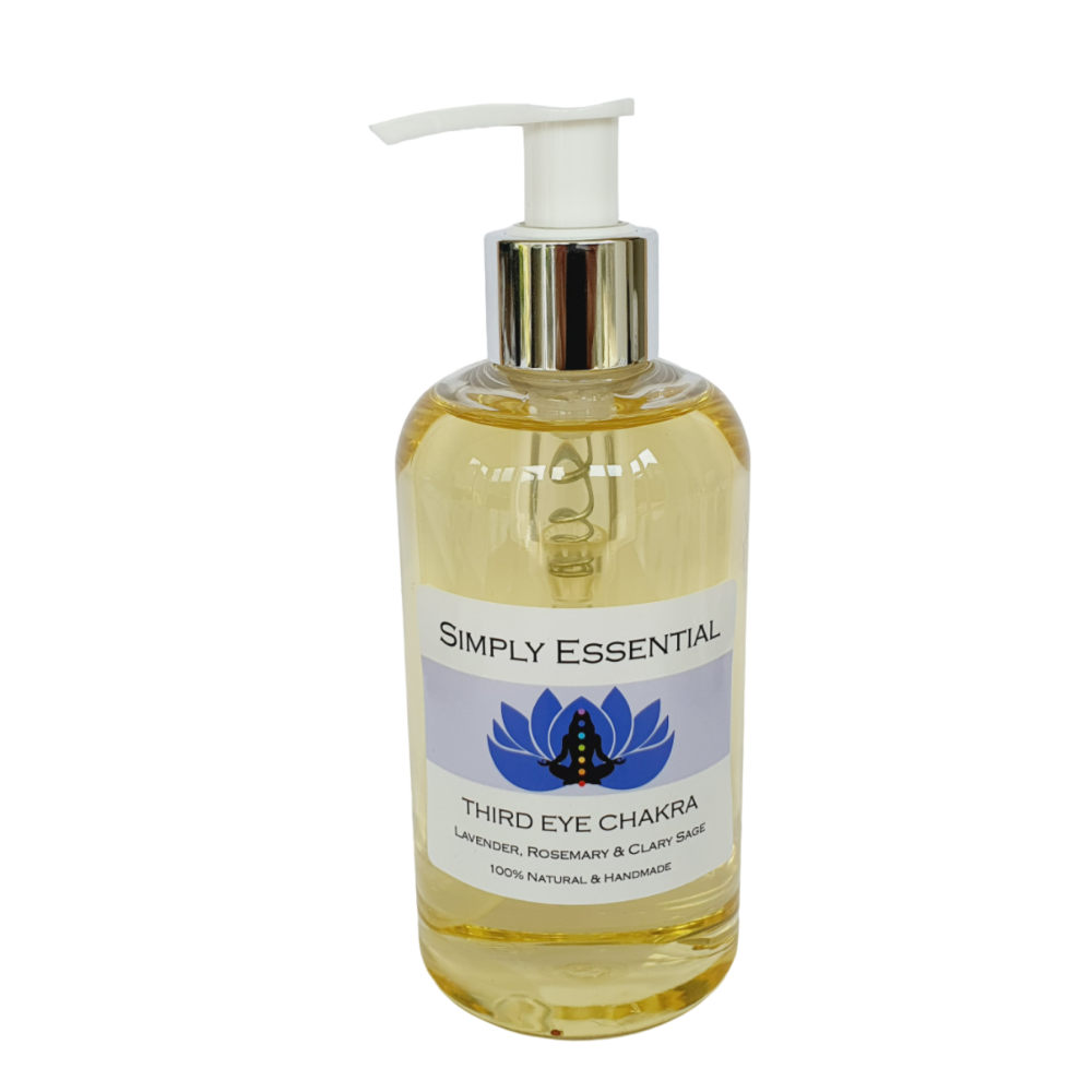 THIRD EYE CHAKRA MASSAGE OIL with Frankincense, Clary Sage & Lavender 250ml