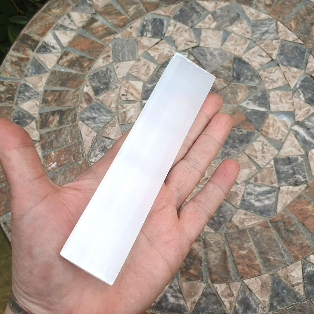 Flat Bar Selenite Charging Plate 15cm