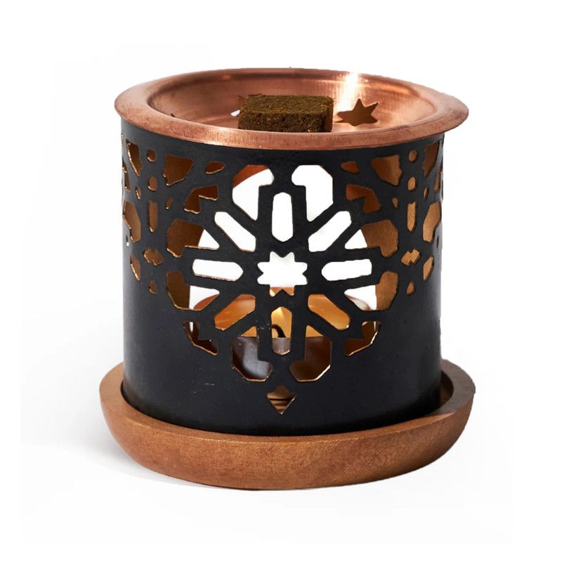 Aromafume incense diffuser with Wooden coaster - Oriental