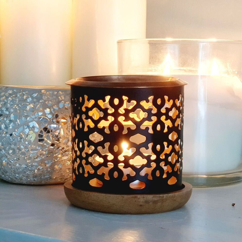 Aromafume Incense Brick diffuser with Wooden coaster - Snowflake