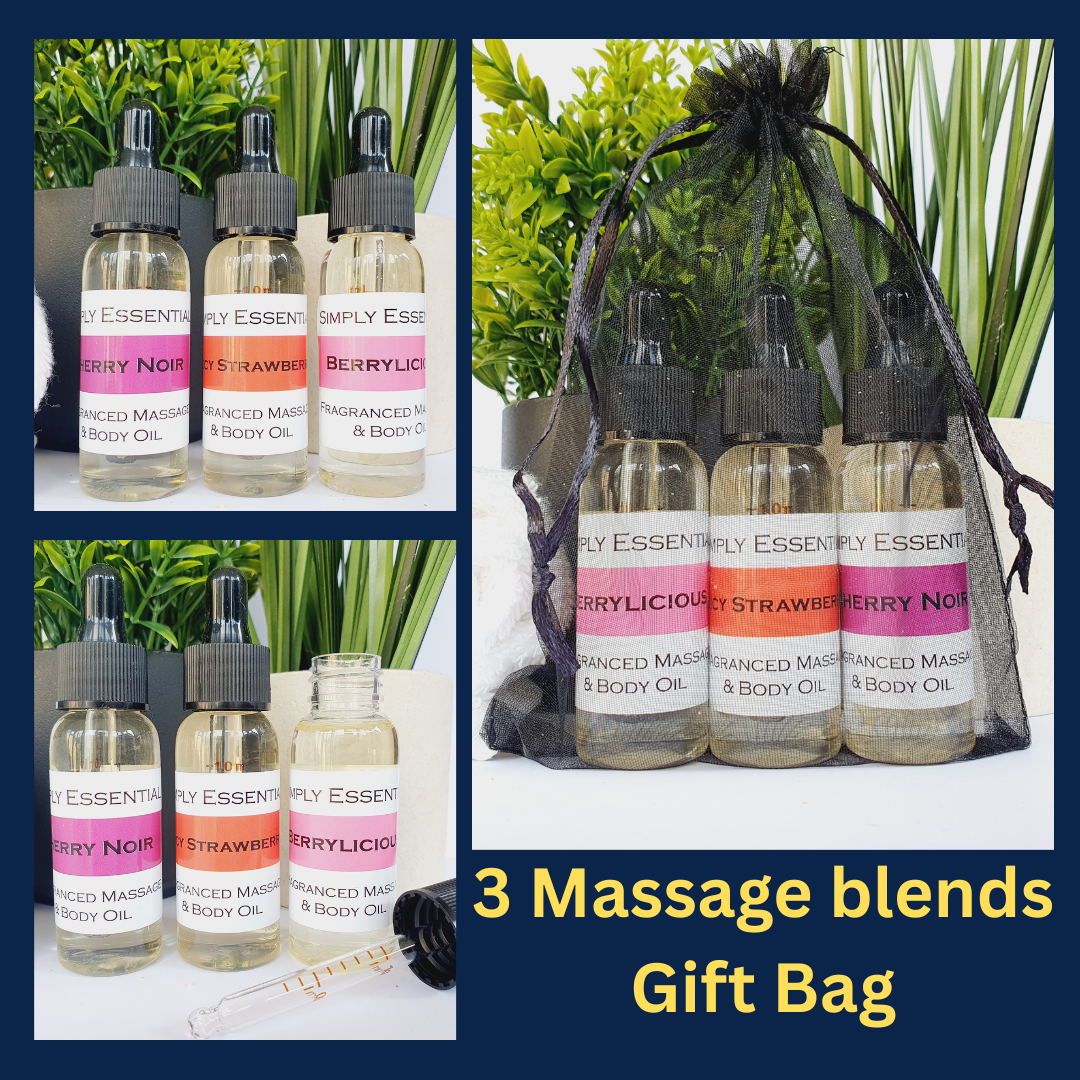 Berry Massage oil Gift set - Bag of 3 blends