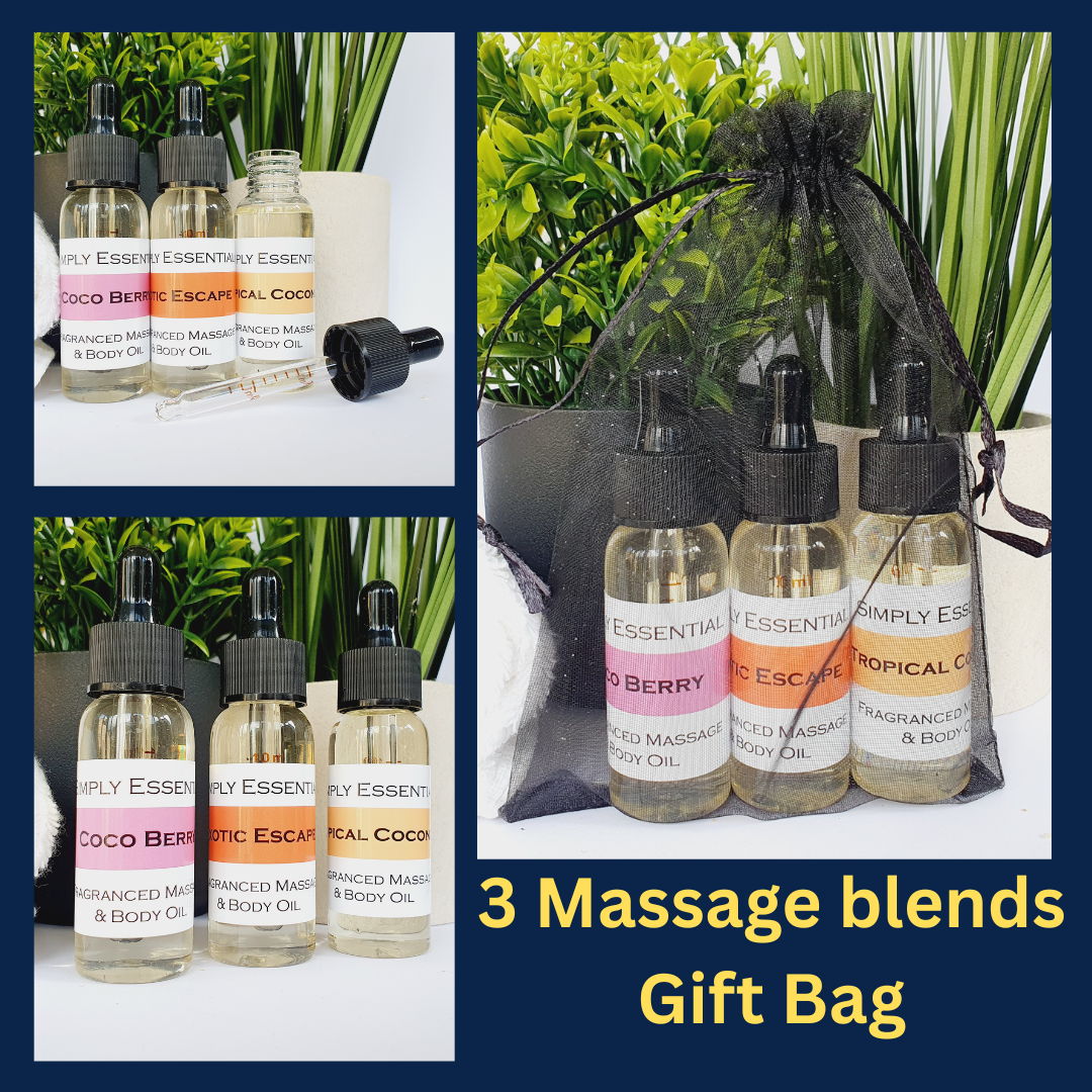 Coconut Massage oil Gift set - Bag of 3 blends