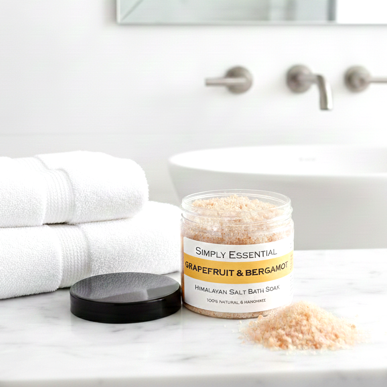 GRAPEFRUIT & BERGAMOT Pink Himalayan bath Salts 225g