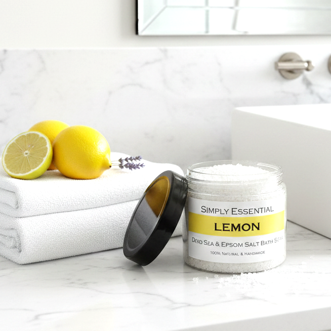 LEMON Bath Salts with Dead Sea & Epsom salts 225g