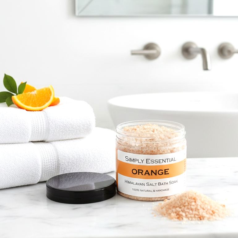 ORANGE Pink Himalayan Bath Salts 225g