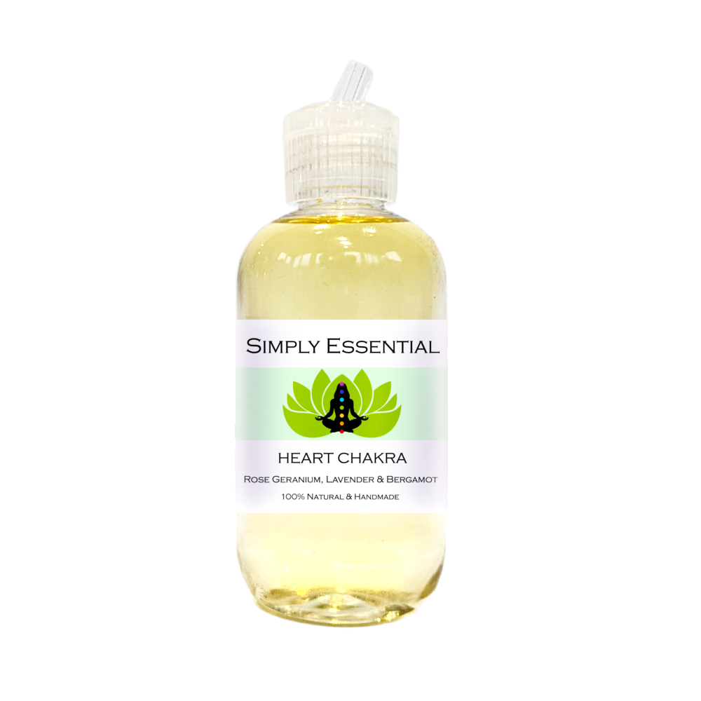 HEART CHAKRA MASSAGE OIL with Rose Geranium, Lavender and Bergamot 100ml