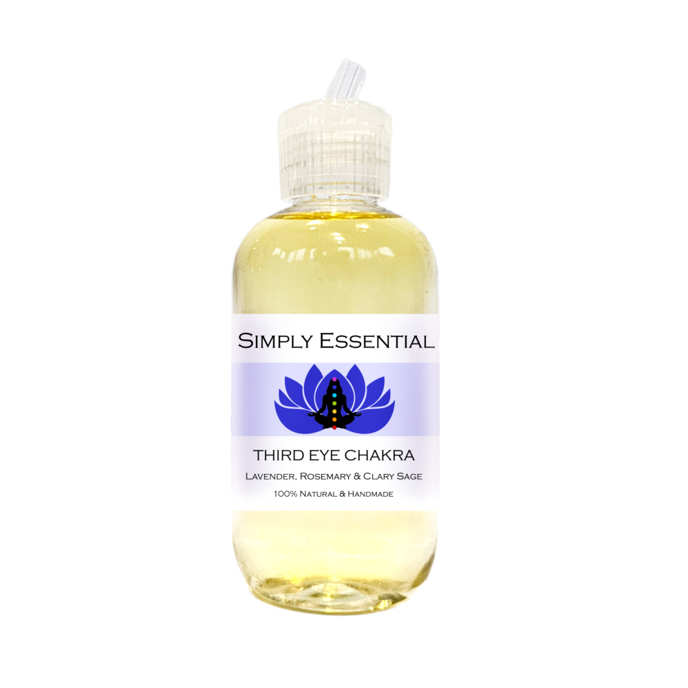 THIRD EYE CHAKRA MASSAGE OIL with Lavender, Rosemary and Clary Sage 100ml