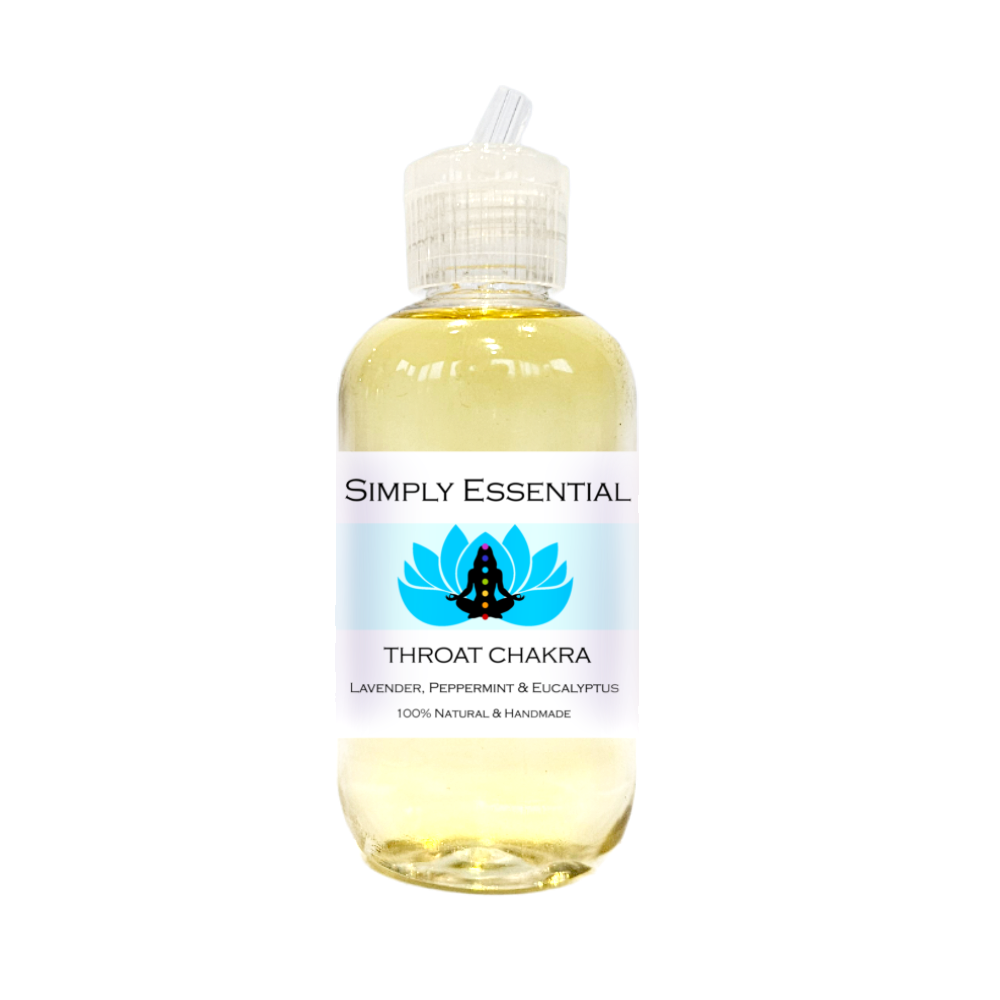 THROAT CHAKRA MASSAGE OIL with Lavender, Peppermint and Eucalyptus 100ml