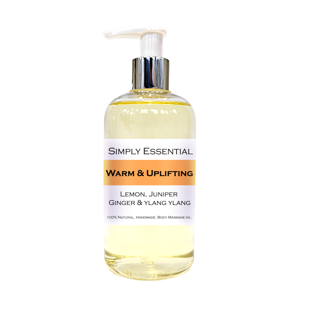 WARM & UPLIFTING MASSAGE OIL with Lemon, Juniperberry, Ginger & Ylang ylang 250ml