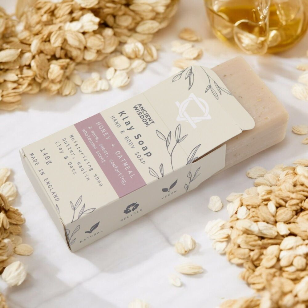 Clay Soap Bar 140g - Balancing Honey & Oatmeal