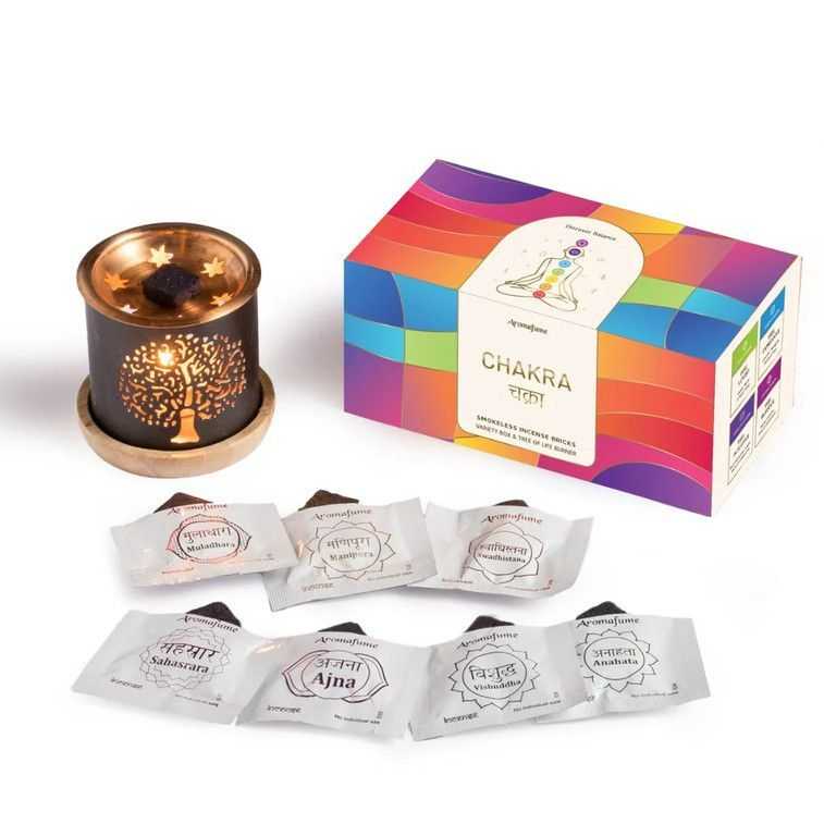 Aromafume Chakra 7 incense diffuser Plus 14 incense bricks