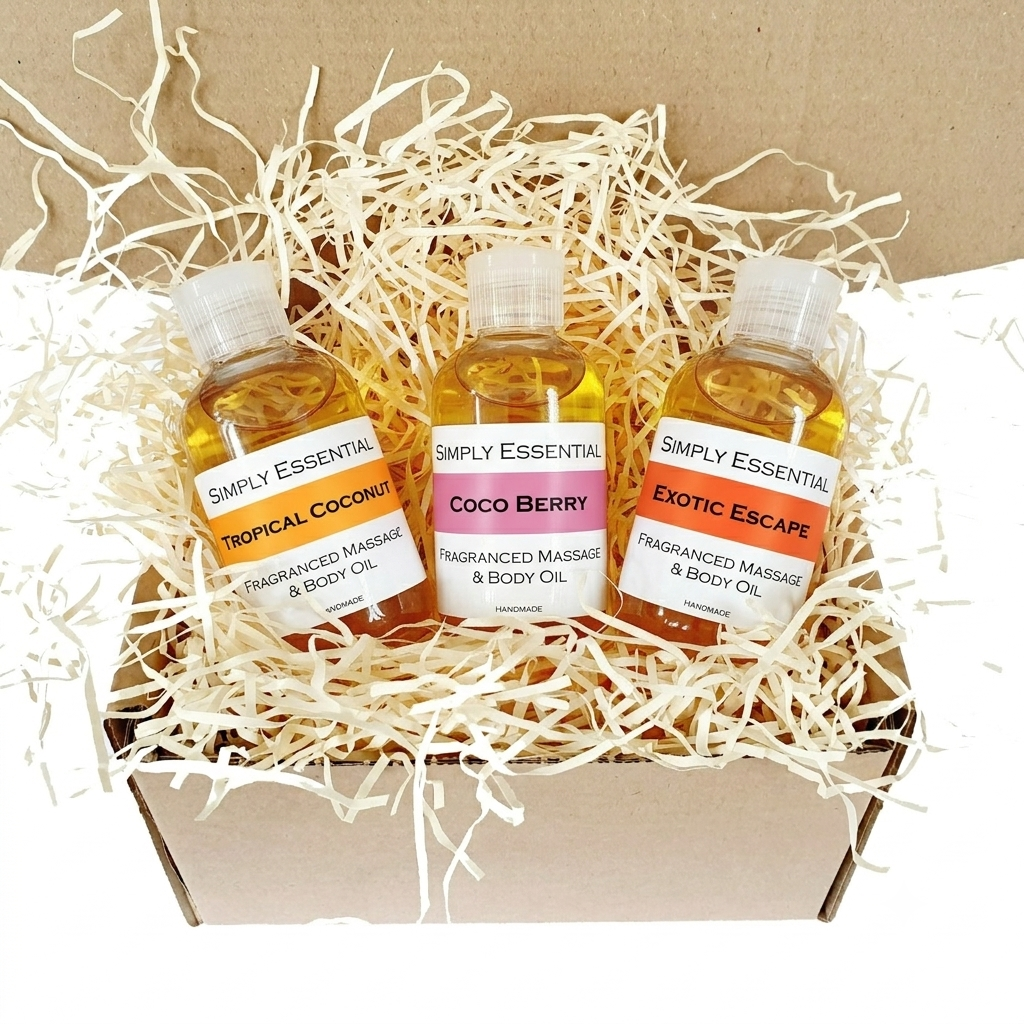 Coconut Massage oil Gift box of 3 blends