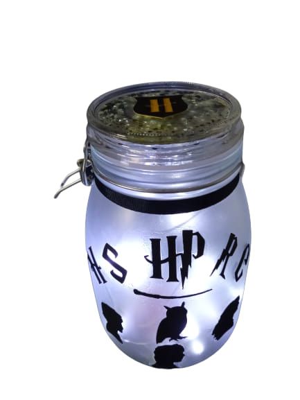 Handcrafted Harry Potter Light up jar / Night Light 