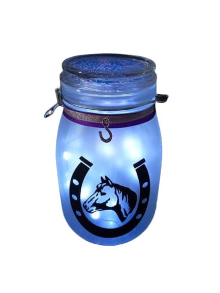 Handcrafted Horse Light up Jars