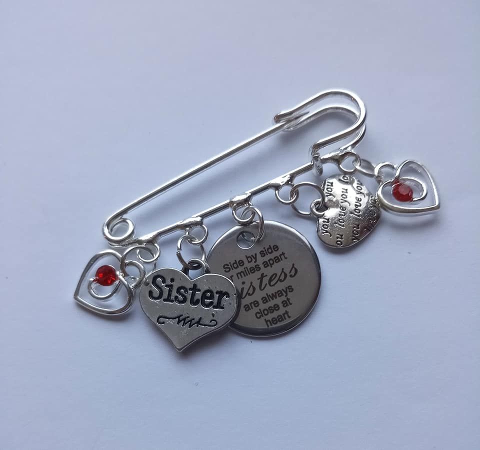 Side by Side Sister Pin 