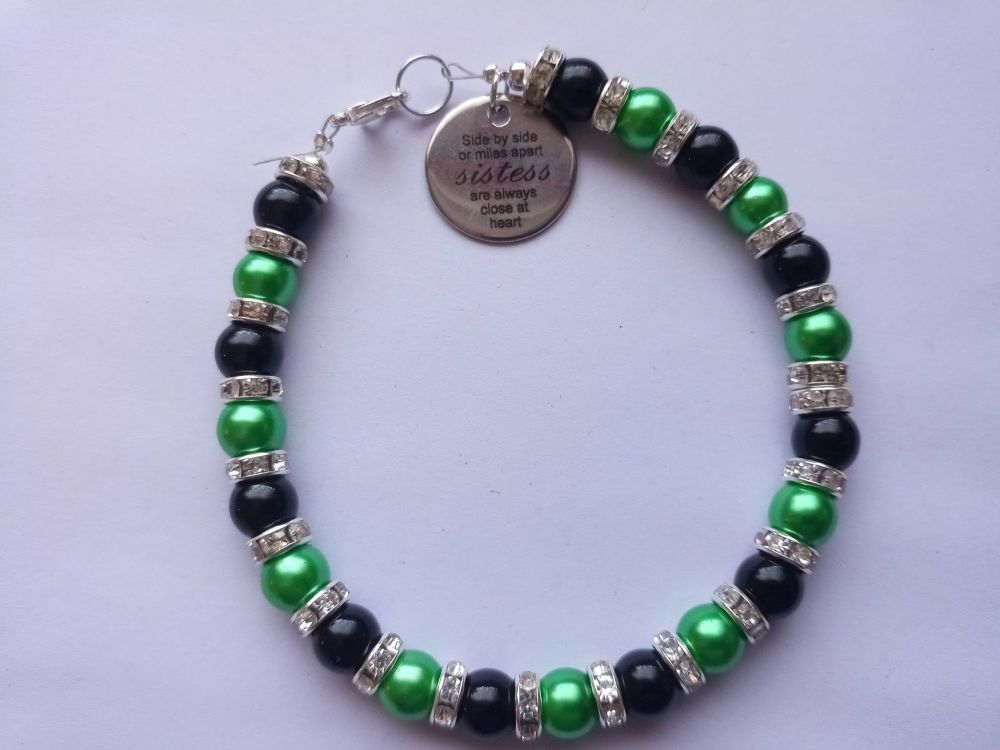 Black & Green Sister bracelet