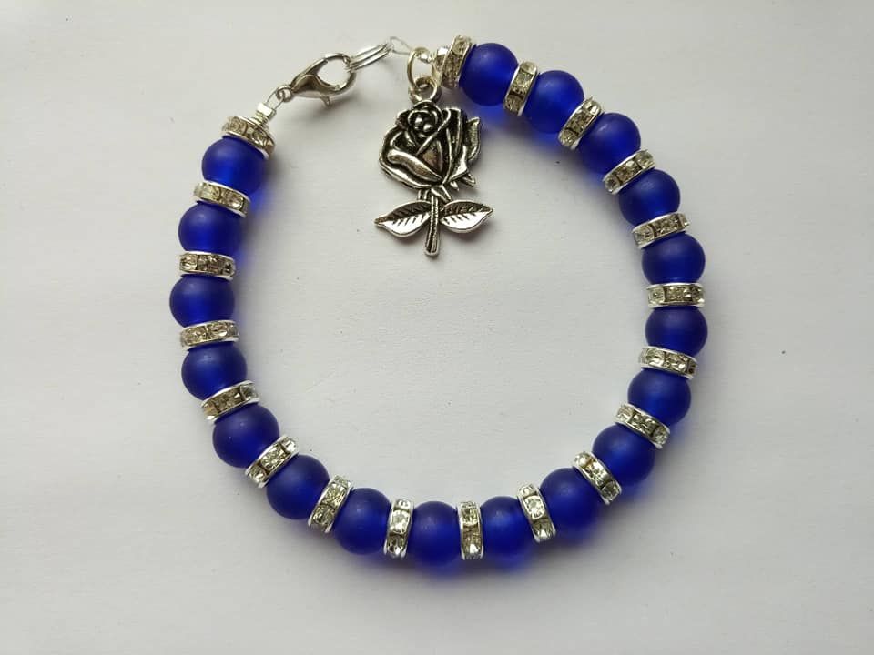 Dark blue Rose Bracelet