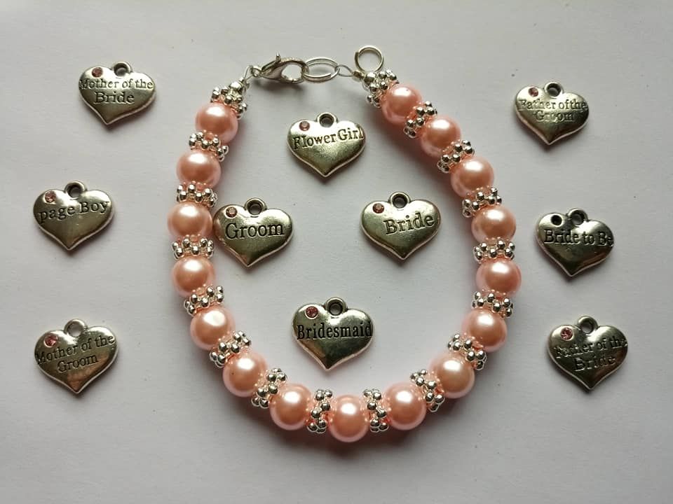 Pink Wedding bracelet