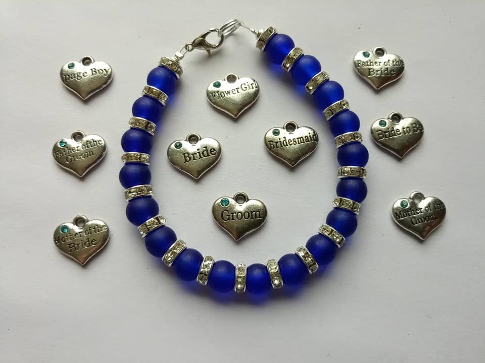 Dark Blue Wedding Bracelet