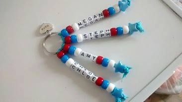 4 Strip Name Keyring 