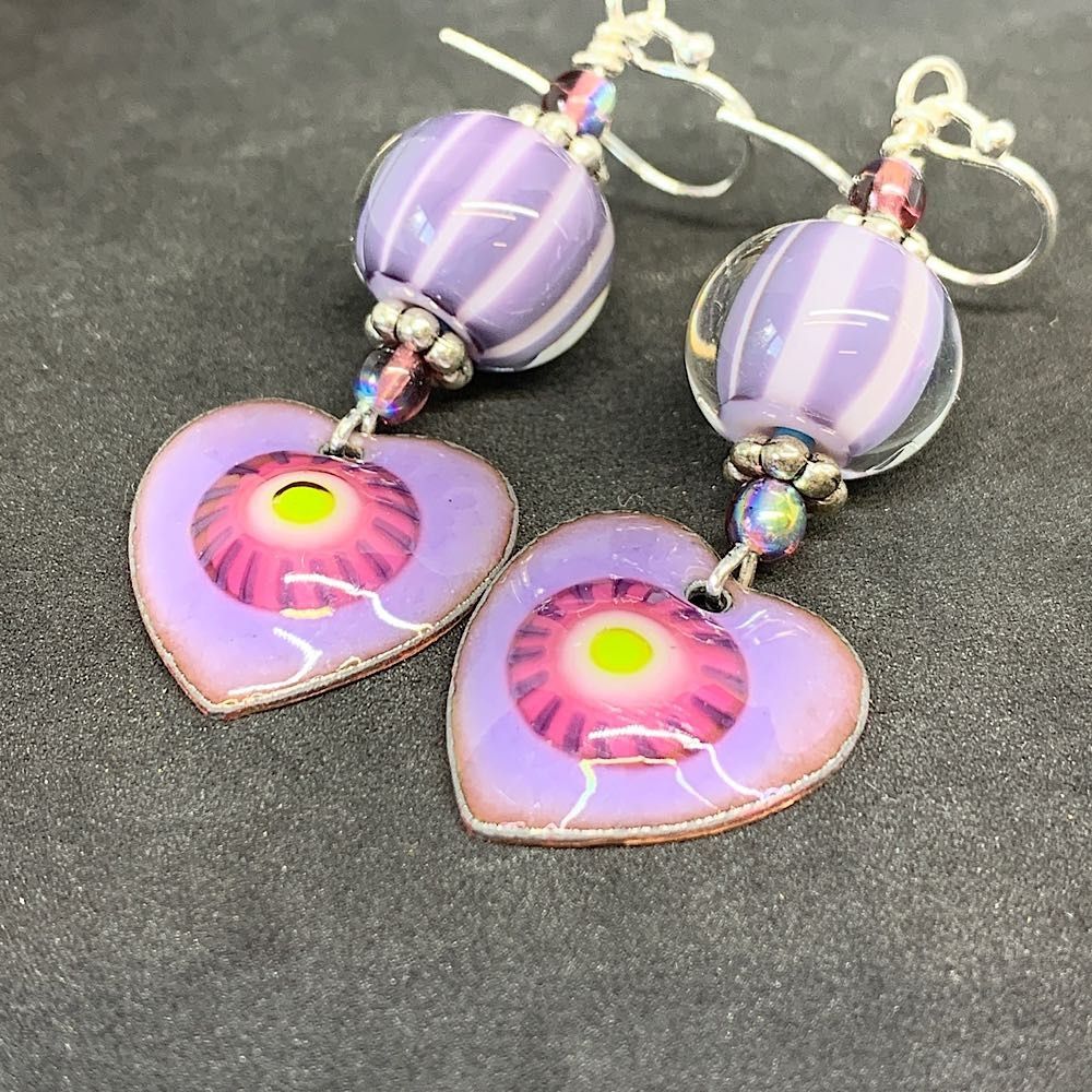Love Purple earrings
