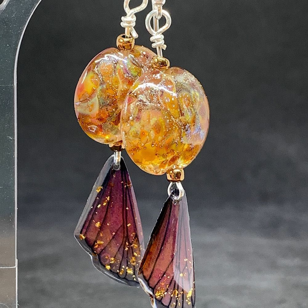 Sunset shimmer butterfly earrings