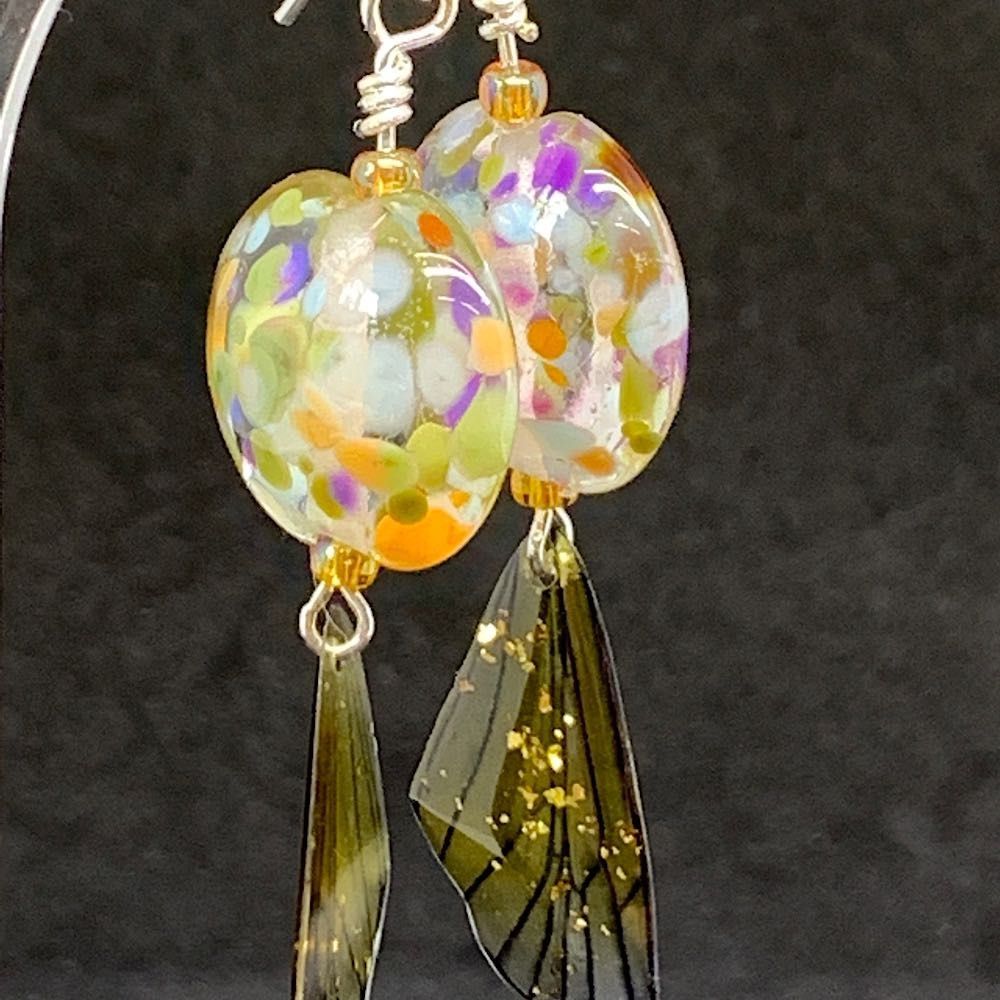 Yellow pastels butterfly earrings