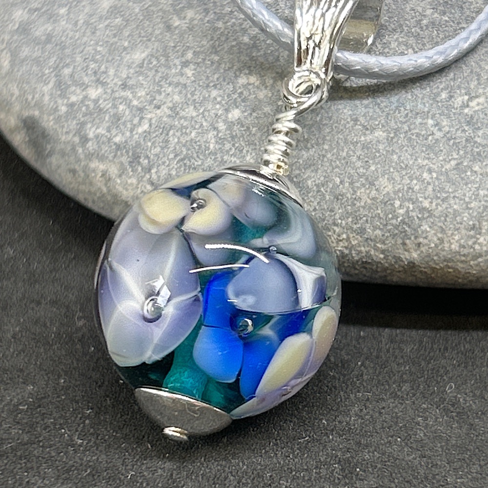 Floral glass  pendant