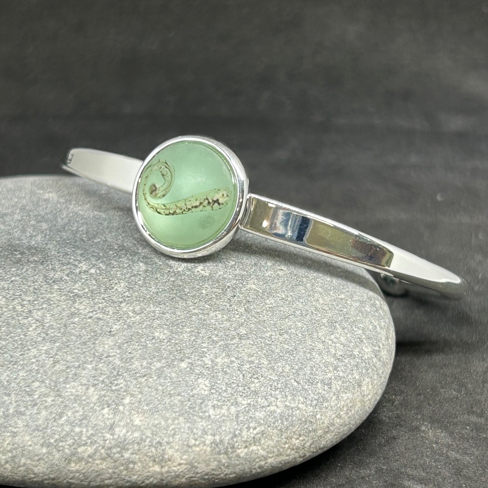 Pure Shores bangle; palest green
