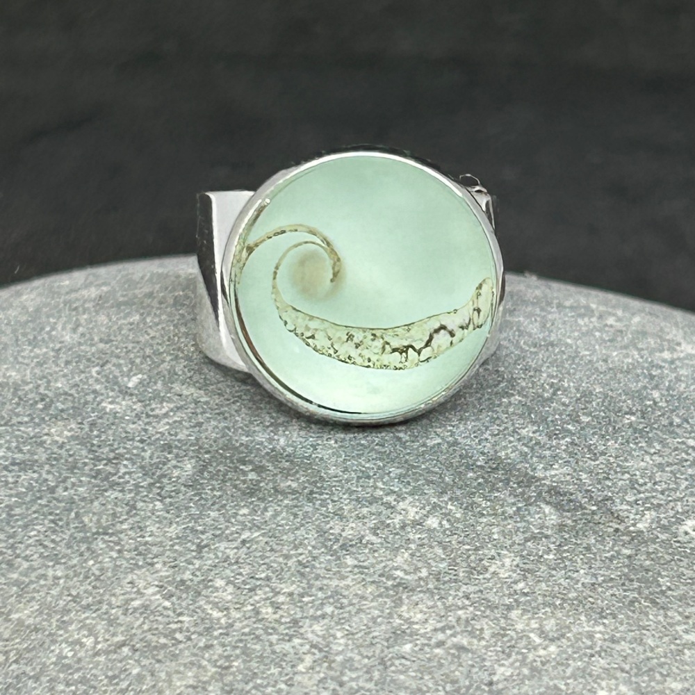 Pure Shores ring; palest blue