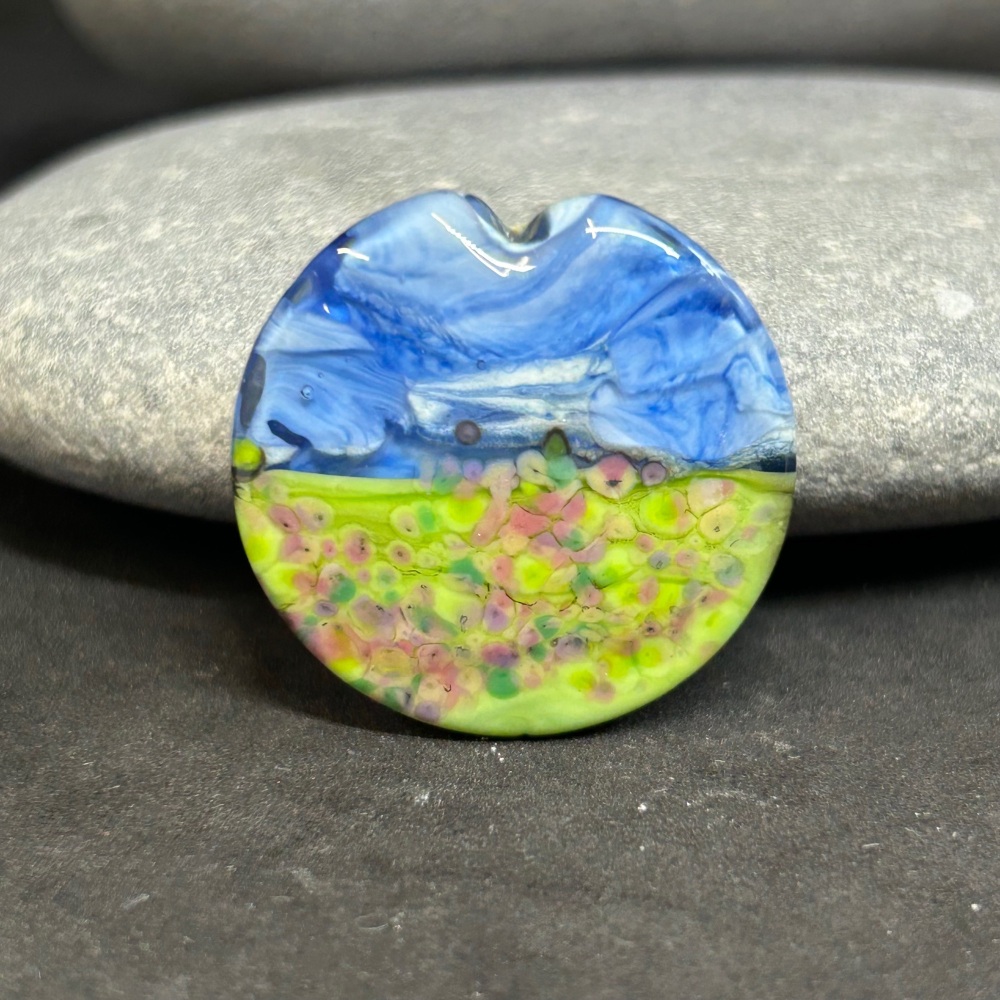 Summer meadow lentil focal bead