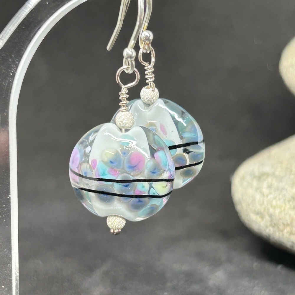 Blues and greys pastels earrings