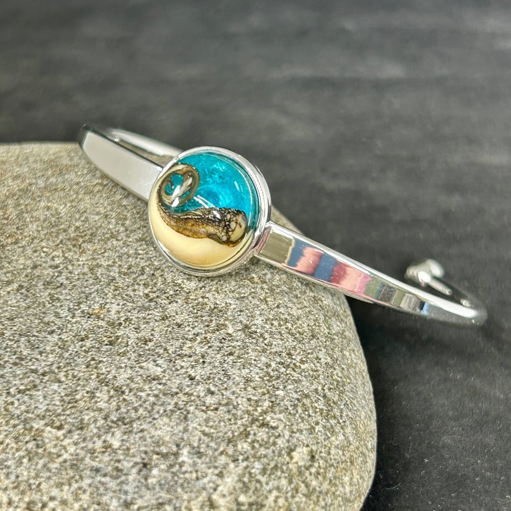 Turquoise wave bangle