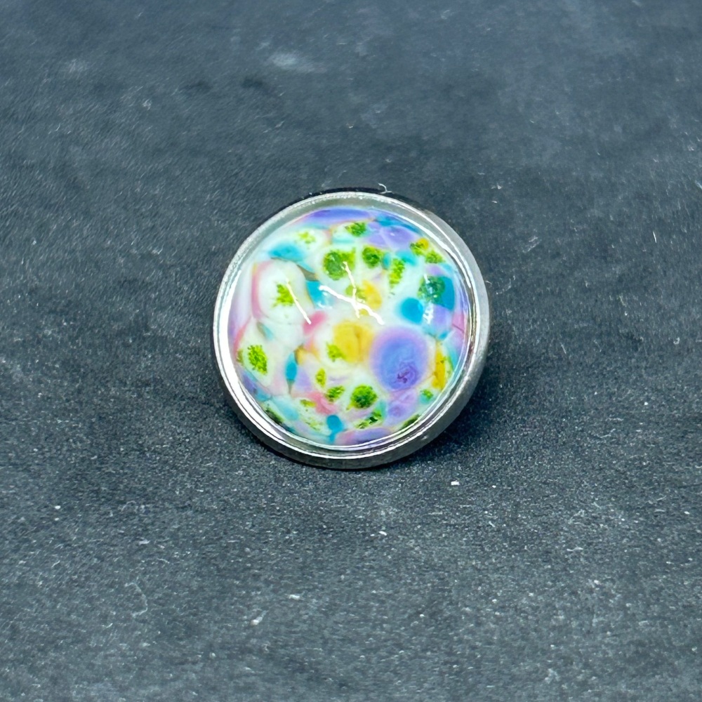 Purple speckles lapel pin
