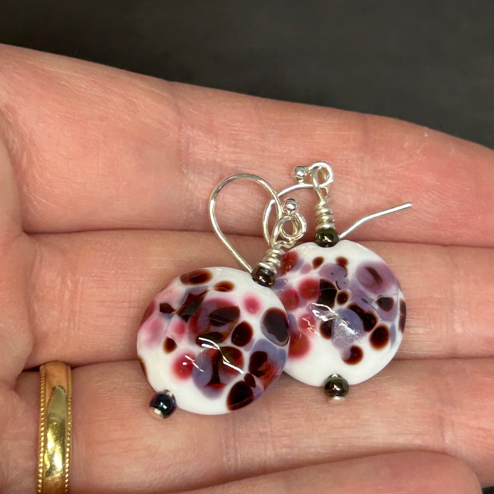 Plum sprinkles earrings