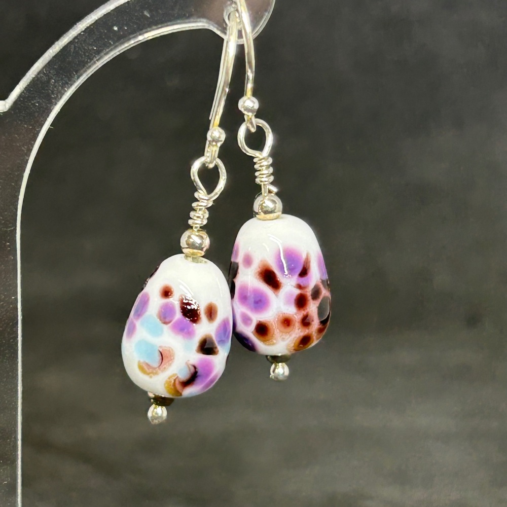 Berry sprinkles oval earrings