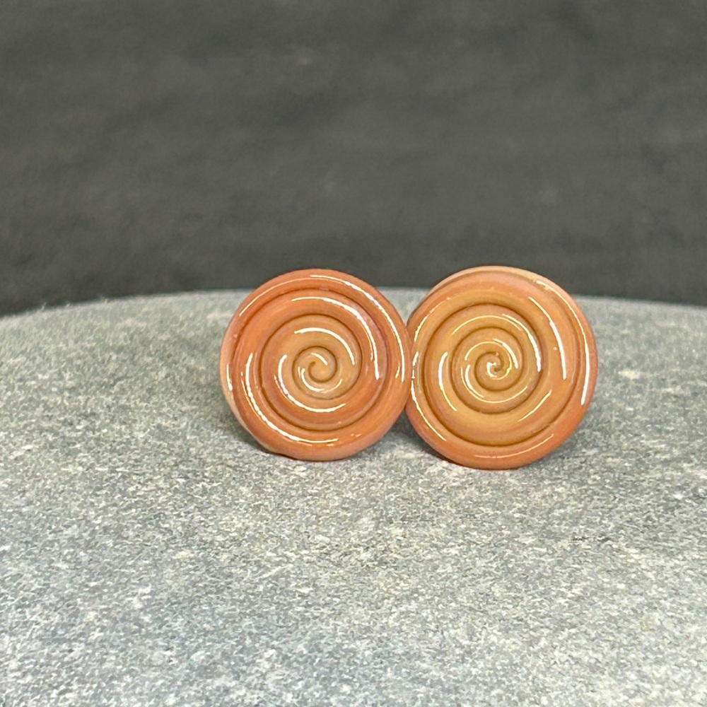 Autumn disc earrings